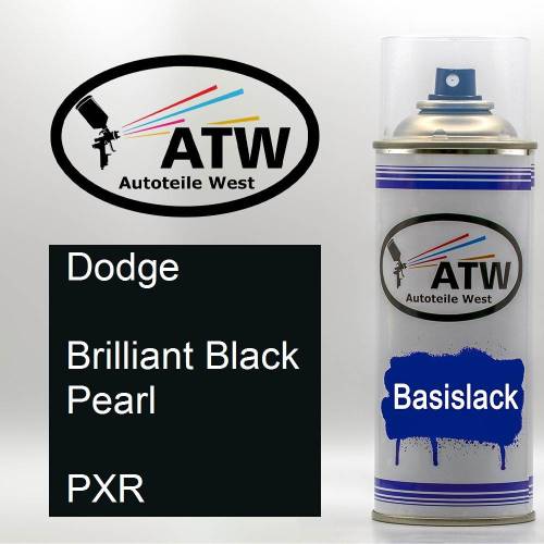 Dodge, Brilliant Black Pearl, PXR: 400ml Sprühdose, von ATW Autoteile West.